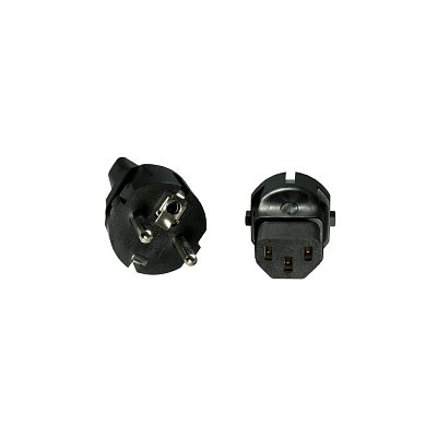 Adaptér CEE 7/7 vidlice na IEC C13 zásuvka, napětí 230V, 10A