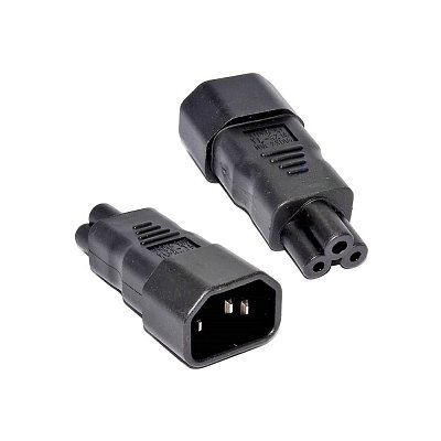 Adaptér IEC C14 vidlice na IEC C5 zásuvka "trojlístek" napětí 230V, 2.5A