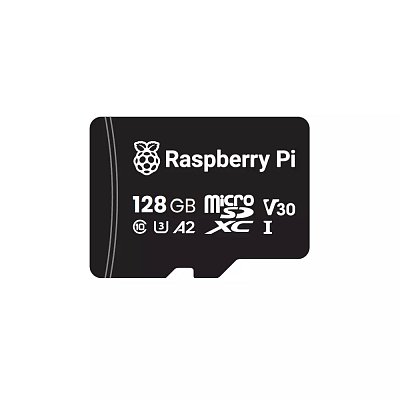 Oficiální 128 GB microSD karta pro Raspberry Pi s předinstalovaným operačním systémem.