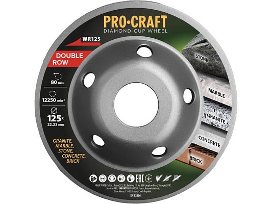 Kotouč brusný diamantový 125mm PROCRAFT WR125 Double Row