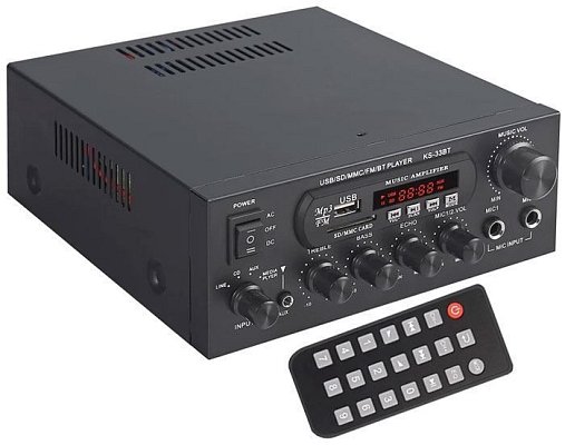 Zesilovač, rádio, bluetooth, přehrávač MP3 KS-33BT