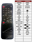 Funai VCR náhradní dálkový ovladač N9471, N9472, N9473, N9474, N9480