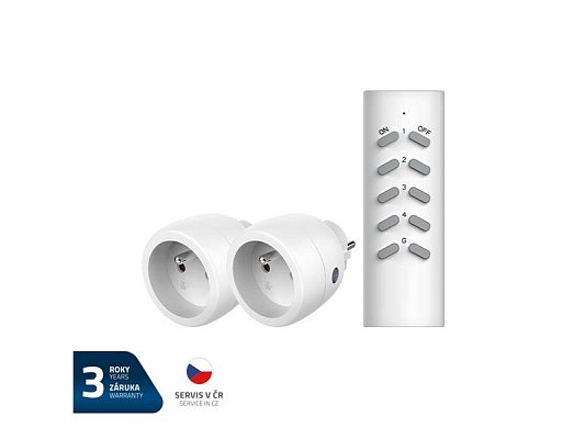 Zásuvka bezdrátová GETI RCS212 2+1