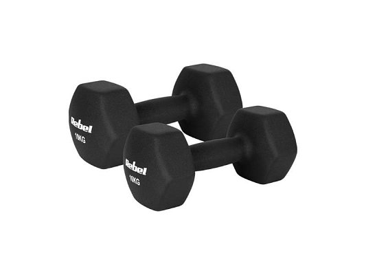 Sada činek z litiny a neoprenu HEX REBEL RBA-2330-10 2x10kg