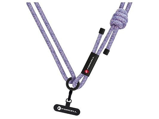Crossbody šňůrka FORCELL F-Design S10X165 Purple - nastavitelná