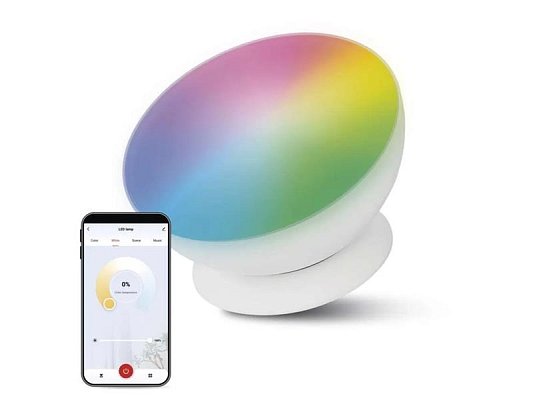 GoSmart LED ambientní lampa EMOS ZCW11WR, bílá, teplá bílá–studená bílá/ RGB, WiFi