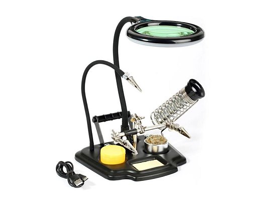 Lupa stolní ZD-10Y USB + třetí ruka