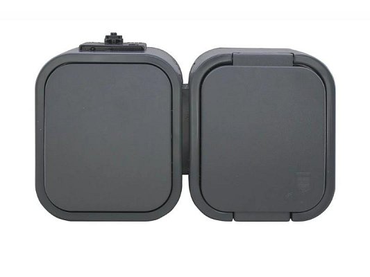 Zásuvka jednonásobná + spínač ABEX GWN-B2 šedá