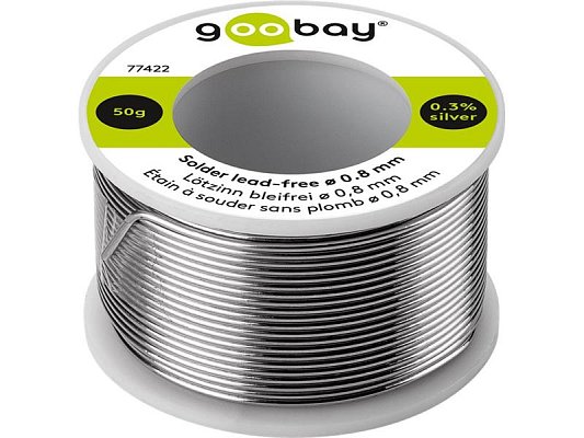 Cín 0.8mm 50g 99,3%Sn 0,7%Cu GOOBAY 77422