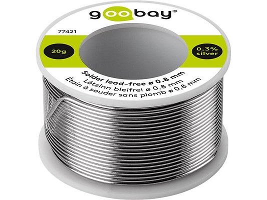 Cín 0.8mm 20g 99,3%Sn 0,7%Cu GOOBAY 77421