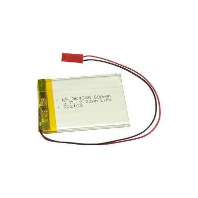 Lithium-polymerový akumulátor 3,7V, 600mAh ,konektor JST SYP-02T-1, 3,0x40x50mm