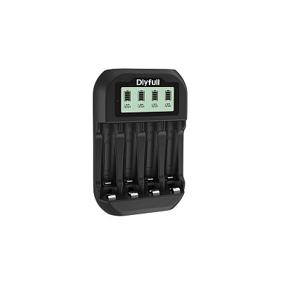 USB Inteligentní nabíječka se 4 pozicemi a LCD displejem pro Ni-MH/Cd akumulátory
