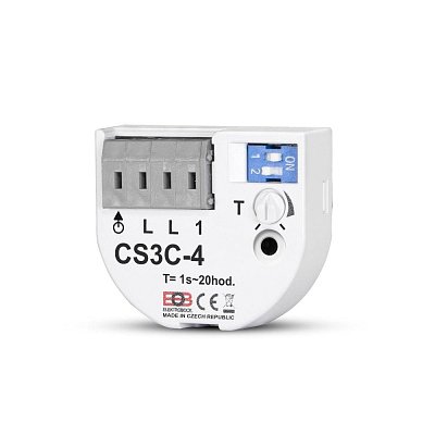 Spínač pod vypínač je vhodný pro spínání LED žárovek, ventilátorů již od 1W