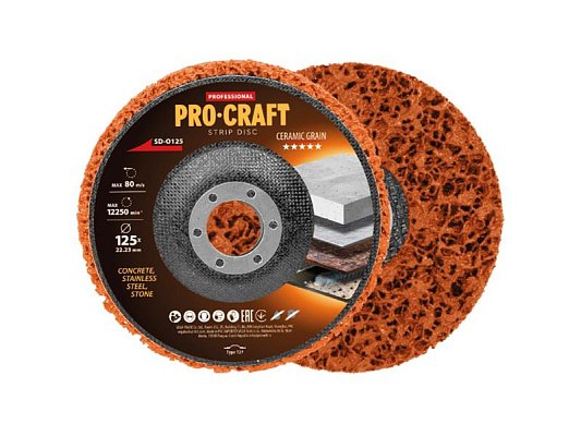 Kotouč brusný Clean & Strip 125mm PROCRAFT SD-O125