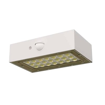 Solární LED svítidlo, PIR, IP65, 350lm, neutrální bílá