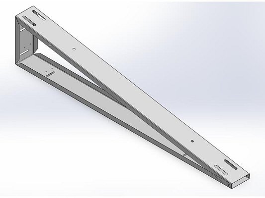 Montážní systém pro panely na rovnou střechu 15° - trojúhelníková podpěra