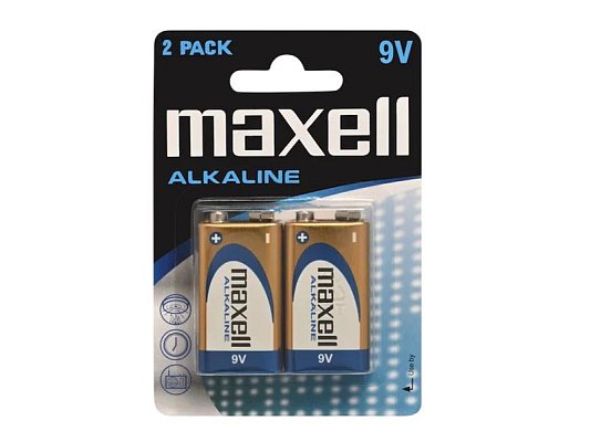 Baterie 6LR61 (9V) alkalická MAXELL 2ks / blistr