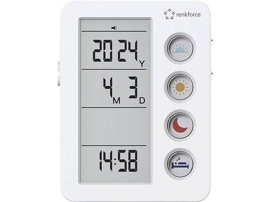 Budík RENKFORCE RF-4883628 s připomenutím užití léků