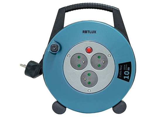 Prodlužovací kabel na bubnu - 3 zásuvky 10m RETLUX RPC 54