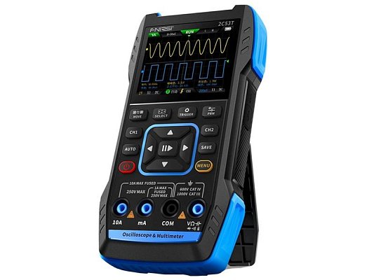 Osciloskop, generátor funkcí a multimetr FNIRSI 2C53T, 50MHz