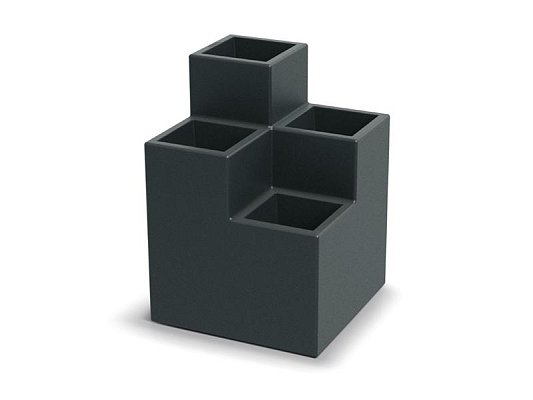 Květináč CUBLA STEPA QUATRO tmavě šedá 58cm