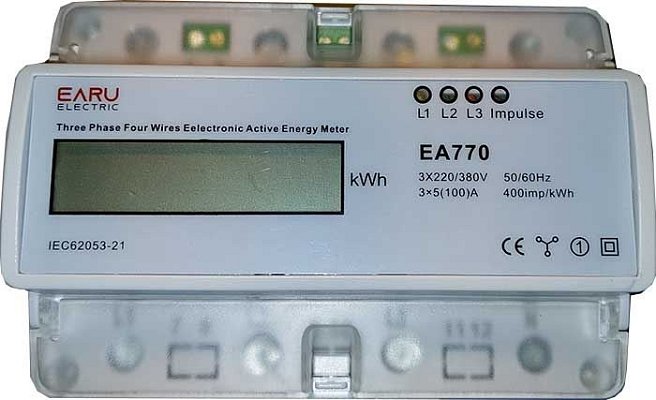 Elektroměr 3F na DIN lištu EA770