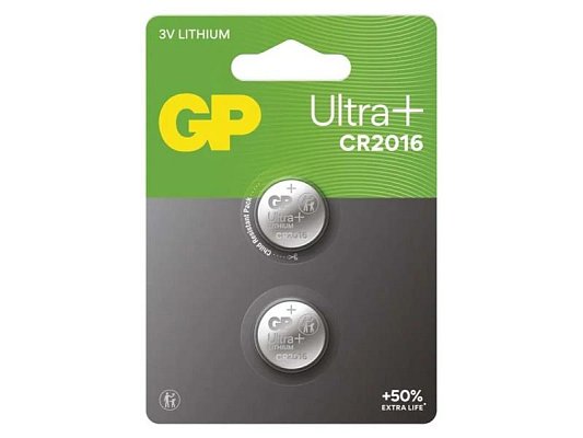Baterie CR2016 GP Ultra Plus lithiová 2ks