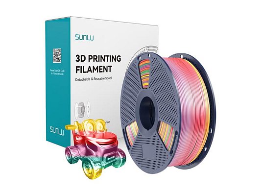 Filament SUNLU PLA+ Silk 01 1kg Rainbow 1,75mm