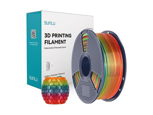Filament SUNLU PLA Transparent 01 1kg Rainbow 1,75mm