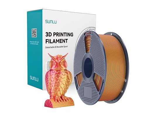 Filament SUNLU PLA+ Silk 1kg červený/zlatý 1,75mm