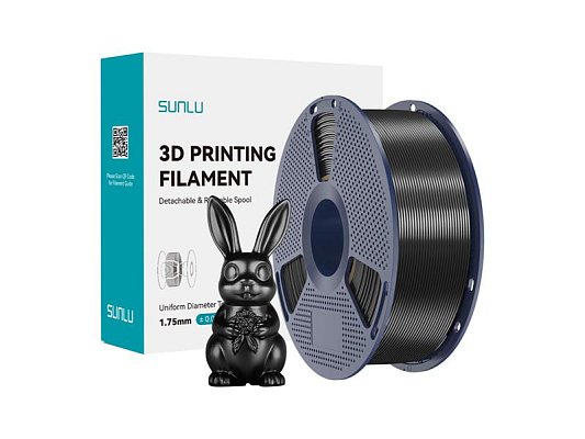 Filament SUNLU PLA+ Silk 1kg černý 1,75mm