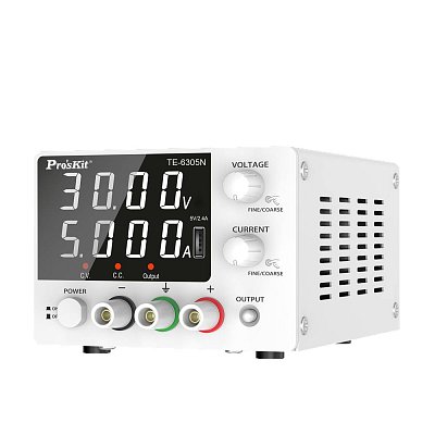 Laboratorní zdroj 0-30V/0-5A, LED displej