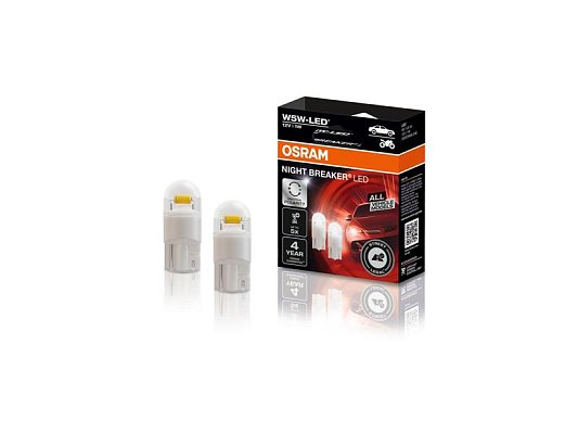 Autožárovka LED 12V W5W OSRAM studená bílá 2ks