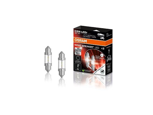 Autožárovka LED 12V C5W OSRAM studená bílá 2ks