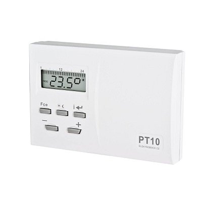 Digitální termostat, automatická regulace vytápění, 0°C až 39°C