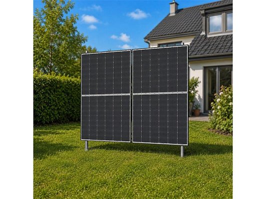Plotová konstrukce pro 2 solární panely 910Wp
