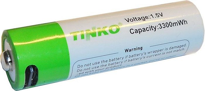 Baterie AA (R6) USB-C nabíjecí 1,5V/1600mAh TINKO