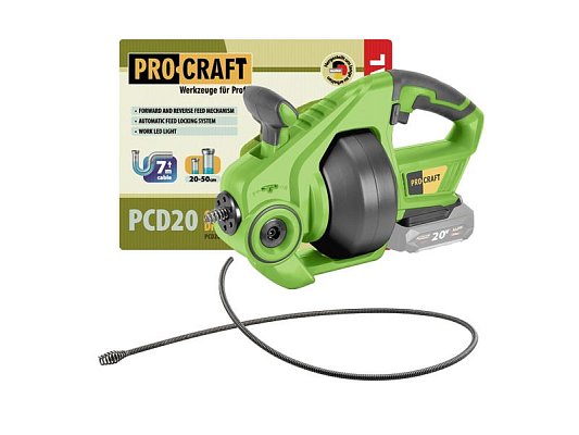 Čistič potrubí AKU PROCRAFT PCD20bb bez akumulátoru