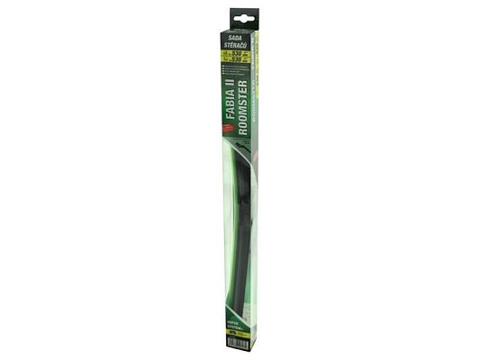 Ploché stěrače COMPASS FLAT SET 530+530mm GREEN FAB II