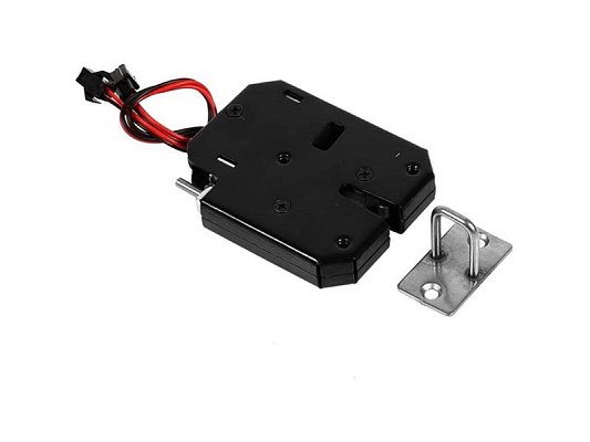 Elektrický zámek XG-07C 12VDC 1,8A černý s kontrolním kontaktem