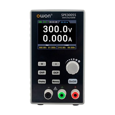 Laboratorní zdroj,0-300V/5A, 500W, 2,8'' LCD, 4 paměti