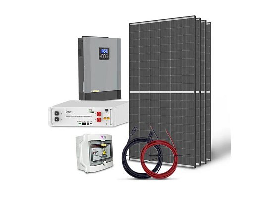 Solární sestava ostrovní TRINA 1820Wp, LiFePO4 51,2V 100Ah DEYE, měnič 48V/230VAC 5500W