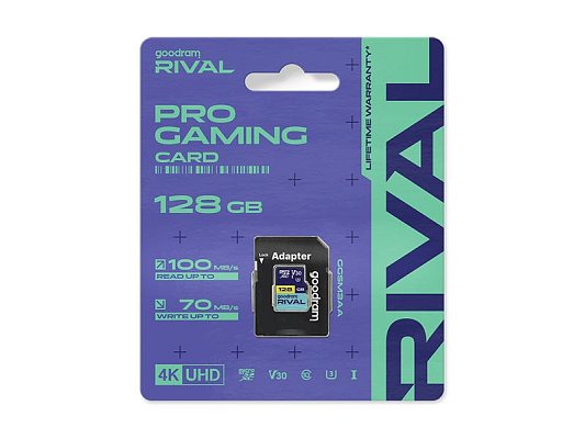 Paměťová karta GOODRAM Rival microSD 128GB V30 UHS-III s adaptérem