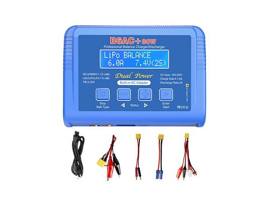 Nabíječka baterií EUROKOMP B6AC+ 80 W