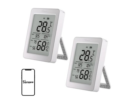 Smart senzor teploty a vlhkosti SONOFF SNZB-02DR2 ZigBee 2ks