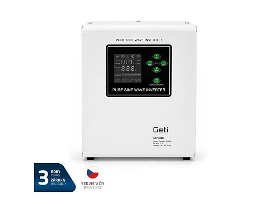 Zdroj záložní GETI GEP301LF sinus 300W nástěnný (500VA)