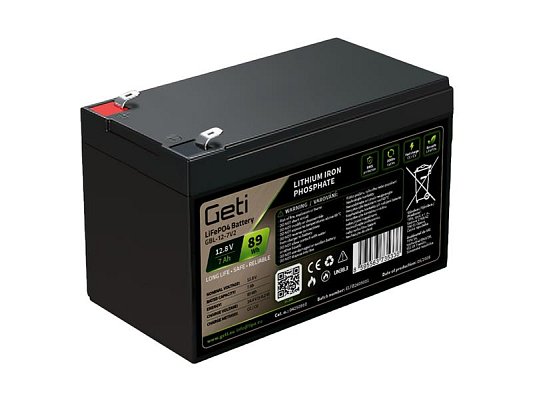 Baterie LiFePO4 12,8V 7Ah GETI GBL-12-7V2