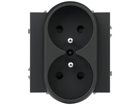 Dvojzásuvka DPM MOXY MOX1029B černá