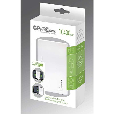 Záložní zdroj energie GP 10400mAh bílý