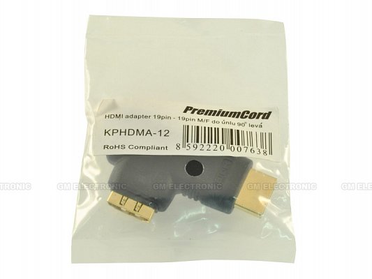 Redukce HDMI A-HDMI A V/Z 90° levá (kphdma-12)
